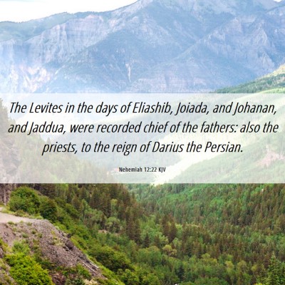 Picture 06 - Nehemiah 12:22 KJV - The Levites in the days of Eliashib, Joiada, and - Bible Verse Picture