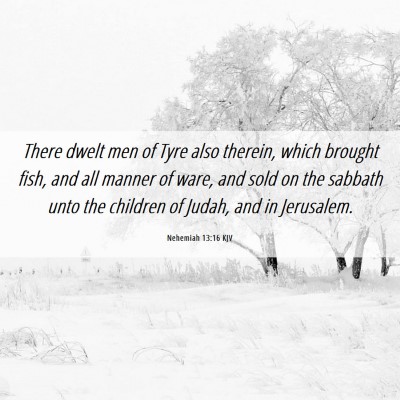 Picture 06 - Nehemiah 13:16 KJV - There dwelt men of Tyre also therein, which - Bible Verse Picture