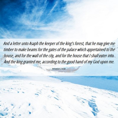 Picture 06 - Nehemiah 2:8 KJV - And a letter unto Asaph the keeper of the king's - Bible Verse Picture