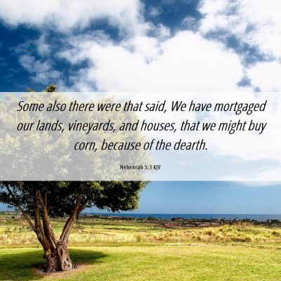 Picture 06 - Nehemiah 5:3 KJV - Some also there were that said, We have mortgaged - Bible Verse Picture