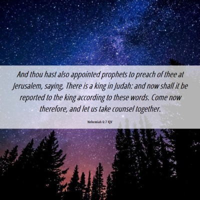 Picture 06 - Nehemiah 6:7 KJV - And thou hast also appointed prophets to preach - Bible Verse Picture