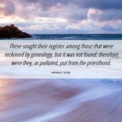Picture 06 - Nehemiah 7:64 KJV - These sought their register among those that were - Bible Verse Picture