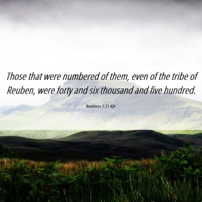 Picture 06 - Numbers 1:21 KJV - Those that were numbered of them, even of the - Bible Verse Picture