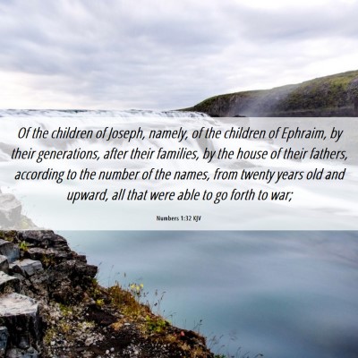 Picture 06 - Numbers 1:32 KJV - Of the children of Joseph, namely, of the - Bible Verse Picture