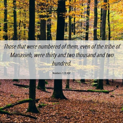 Picture 06 - Numbers 1:35 KJV - Those that were numbered of them, even of the - Bible Verse Picture