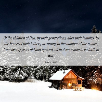 Picture 06 - Numbers 1:38 KJV - Of the children of Dan, by their generations, - Bible Verse Picture