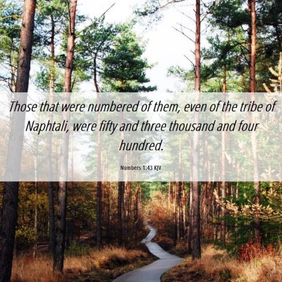 Picture 06 - Numbers 1:43 KJV - Those that were numbered of them, even of the - Bible Verse Picture