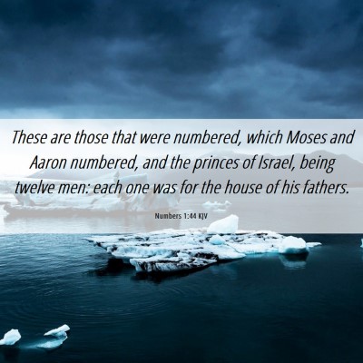 Picture 06 - Numbers 1:44 KJV - These are those that were numbered, which Moses - Bible Verse Picture