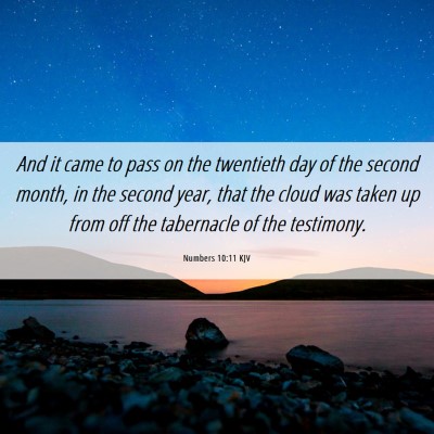 Picture 06 - Numbers 10:11 KJV - And it came to pass on the twentieth day of the - Bible Verse Picture