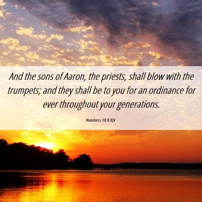 Picture 06 - Numbers 10:8 KJV - And the sons of Aaron, the priests, shall blow - Bible Verse Picture