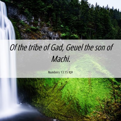 Picture 06 - Numbers 13:15 KJV - Of the tribe of Gad, Geuel the son of - Bible Verse Picture