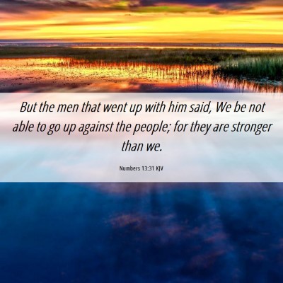 Picture 06 - Numbers 13:31 KJV - But the men that went up with him said, We be not - Bible Verse Picture