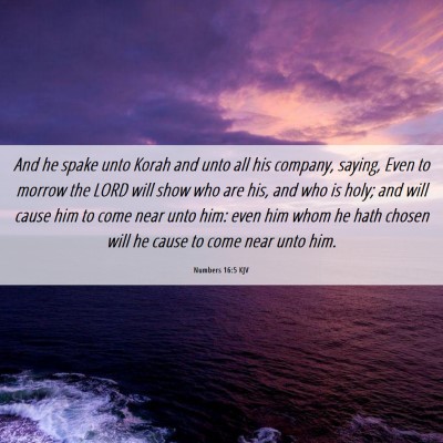 Picture 06 - Numbers 16:5 KJV - And he spake unto Korah and unto all his company, - Bible Verse Picture