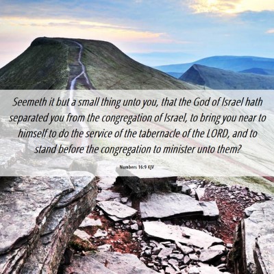 Picture 06 - Numbers 16:9 KJV - Seemeth it but a small thing unto you, that the - Bible Verse Picture