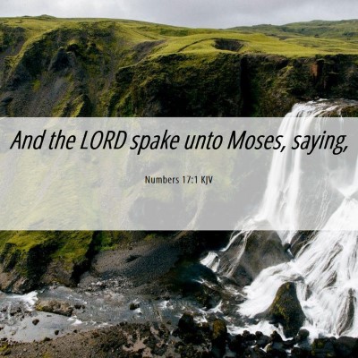 Picture 06 - Numbers 17:1 KJV - And the LORD spake unto Moses, - Bible Verse Picture