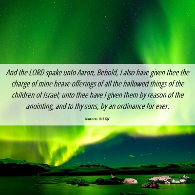 Picture 06 - Numbers 18:8 KJV - And the LORD spake unto Aaron, Behold, I also - Bible Verse Picture