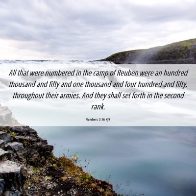 Picture 06 - Numbers 2:16 KJV - All that were numbered in the camp of Reuben were - Bible Verse Picture