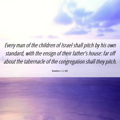 Picture 06 - Numbers 2:2 KJV - Every man of the children of Israel shall pitch - Bible Verse Picture