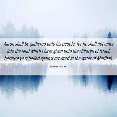 Picture 06 - Numbers 20:24 KJV - Aaron shall be gathered unto his people: for he - Bible Verse Picture