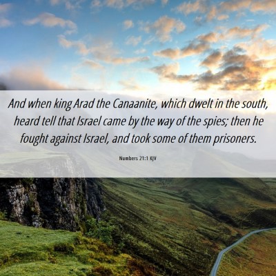 Picture 06 - Numbers 21:1 KJV - And when king Arad the Canaanite, which dwelt in - Bible Verse Picture