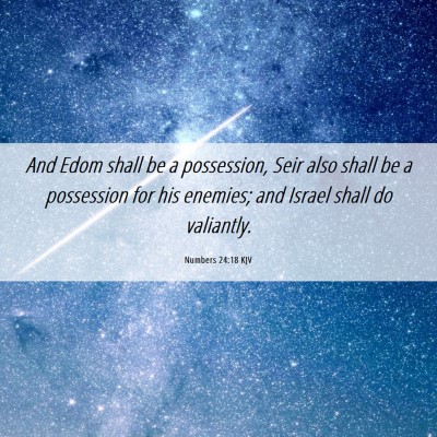 Picture 06 - Numbers 24:18 KJV - And Edom shall be a possession, Seir also shall - Bible Verse Picture
