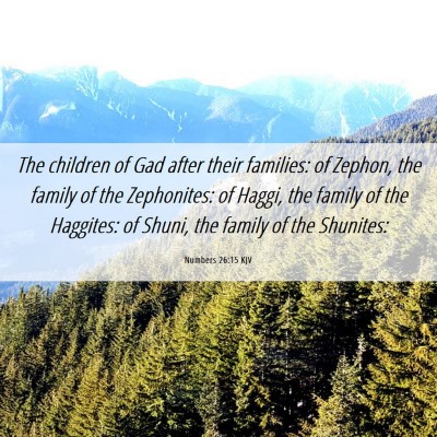 Picture 06 - Numbers 26:15 KJV - The children of Gad after their families: of - Bible Verse Picture