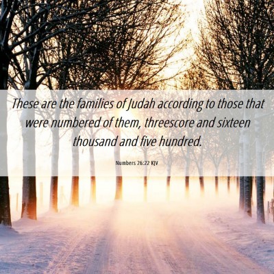 Picture 06 - Numbers 26:22 KJV - These are the families of Judah according to - Bible Verse Picture
