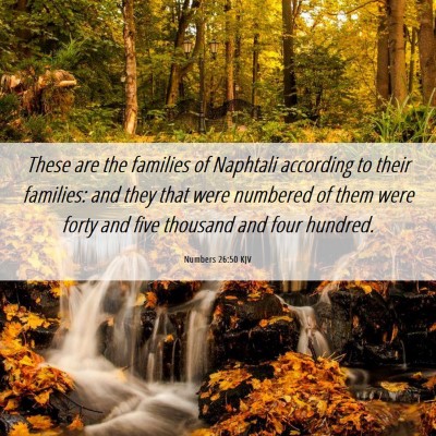 Picture 06 - Numbers 26:50 KJV - These are the families of Naphtali according to - Bible Verse Picture