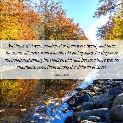 Picture 06 - Numbers 26:62 KJV - And those that were numbered of them were twenty - Bible Verse Picture