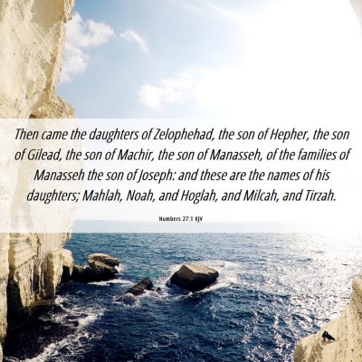 Picture 06 - Numbers 27:1 KJV - Then came the daughters of Zelophehad, the son of - Bible Verse Picture