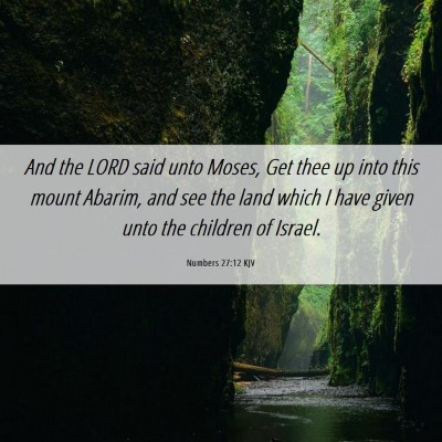 Picture 06 - Numbers 27:12 KJV - And the LORD said unto Moses, Get thee up into - Bible Verse Picture