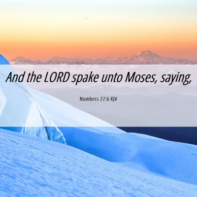 Picture 06 - Numbers 27:6 KJV - And the LORD spake unto Moses, - Bible Verse Picture