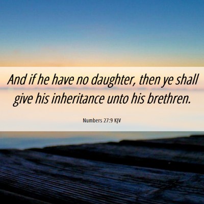 Picture 06 - Numbers 27:9 KJV - And if he have no daughter, then ye shall give - Bible Verse Picture