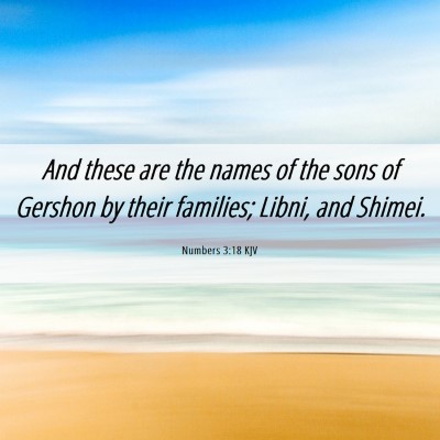Picture 06 - Numbers 3:18 KJV - And these are the names of the sons of Gershon by - Bible Verse Picture