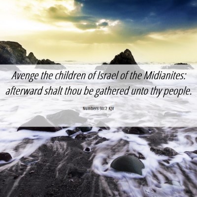 Picture 06 - Numbers 31:2 KJV - Avenge the children of Israel of the Midianites: - Bible Verse Picture