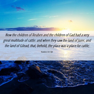 Picture 06 - Numbers 32:1 KJV - Now the children of Reuben and the children of - Bible Verse Picture