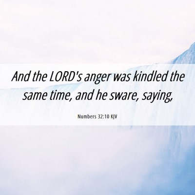 Picture 06 - Numbers 32:10 KJV - And the LORD's anger was kindled the same time, - Bible Verse Picture