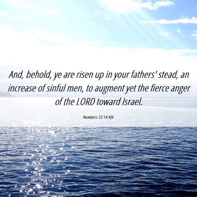 Picture 06 - Numbers 32:14 KJV - And, behold, ye are risen up in your fathers' - Bible Verse Picture