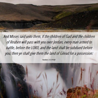 Picture 06 - Numbers 32:29 KJV - And Moses said unto them, If the children of Gad - Bible Verse Picture