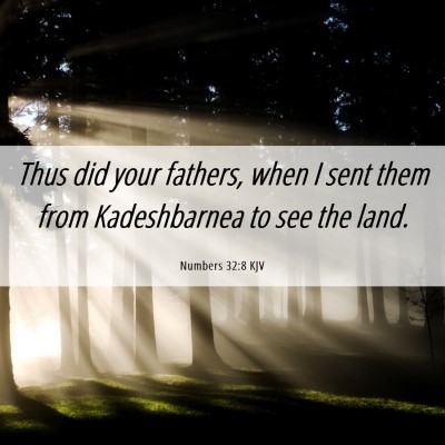 Picture 06 - Numbers 32:8 KJV - Thus did your fathers, when I sent them from - Bible Verse Picture