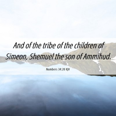 Picture 06 - Numbers 34:20 KJV - And of the tribe of the children of Simeon, - Bible Verse Picture