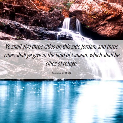 Picture 06 - Numbers 35:14 KJV - Ye shall give three cities on this side Jordan, - Bible Verse Picture