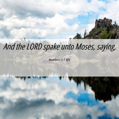 Picture 06 - Numbers 5:1 KJV - And the LORD spake unto Moses, - Bible Verse Picture
