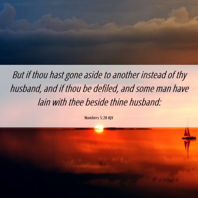 Picture 06 - Numbers 5:20 KJV - But if thou hast gone aside to another instead of - Bible Verse Picture