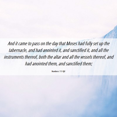 Picture 06 - Numbers 7:1 KJV - And it came to pass on the day that Moses had - Bible Verse Picture