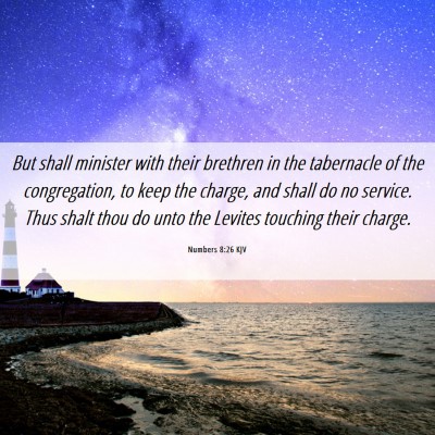 Picture 06 - Numbers 8:26 KJV - But shall minister with their brethren in the - Bible Verse Picture