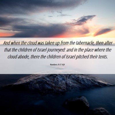 Picture 06 - Numbers 9:17 KJV - And when the cloud was taken up from the - Bible Verse Picture