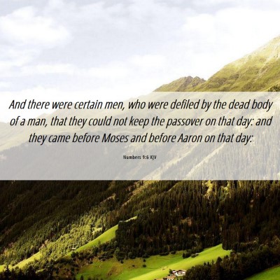 Picture 06 - Numbers 9:6 KJV - And there were certain men, who were defiled by - Bible Verse Picture