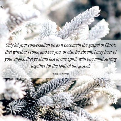 Picture 06 - Philippians 1:27 KJV - Only let your conversation be as it becometh the - Bible Verse Picture