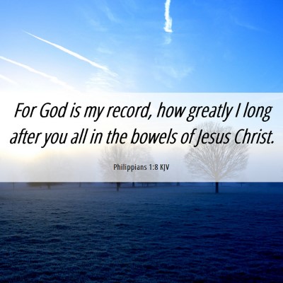 Picture 06 - Philippians 1:8 KJV - For God is my record, how greatly I long after - Bible Verse Picture